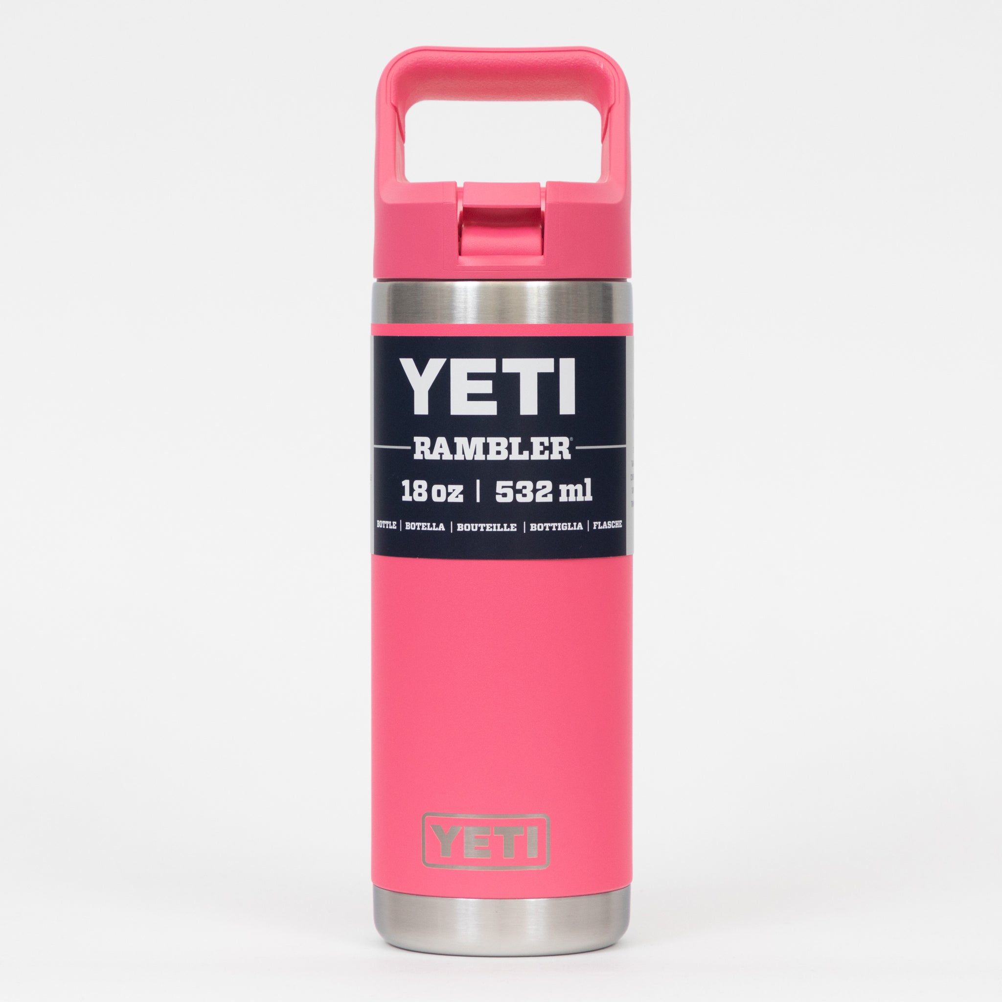 YETI Rambler® 18 oz (532 ml) Bottle With Straw Cap in Tropical Pink