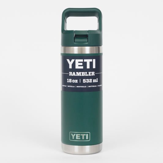Yeti Black Forest green 18oz Straw Water Bottle