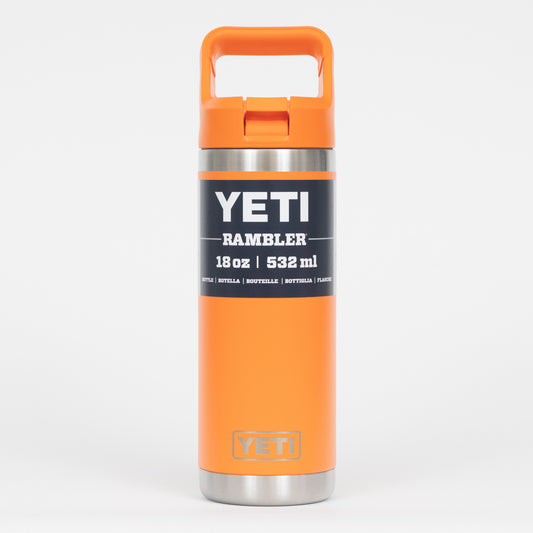 YETI Rambler 18 oz (532ml) Colour Straw Bottle in KING CRAB ORANGE