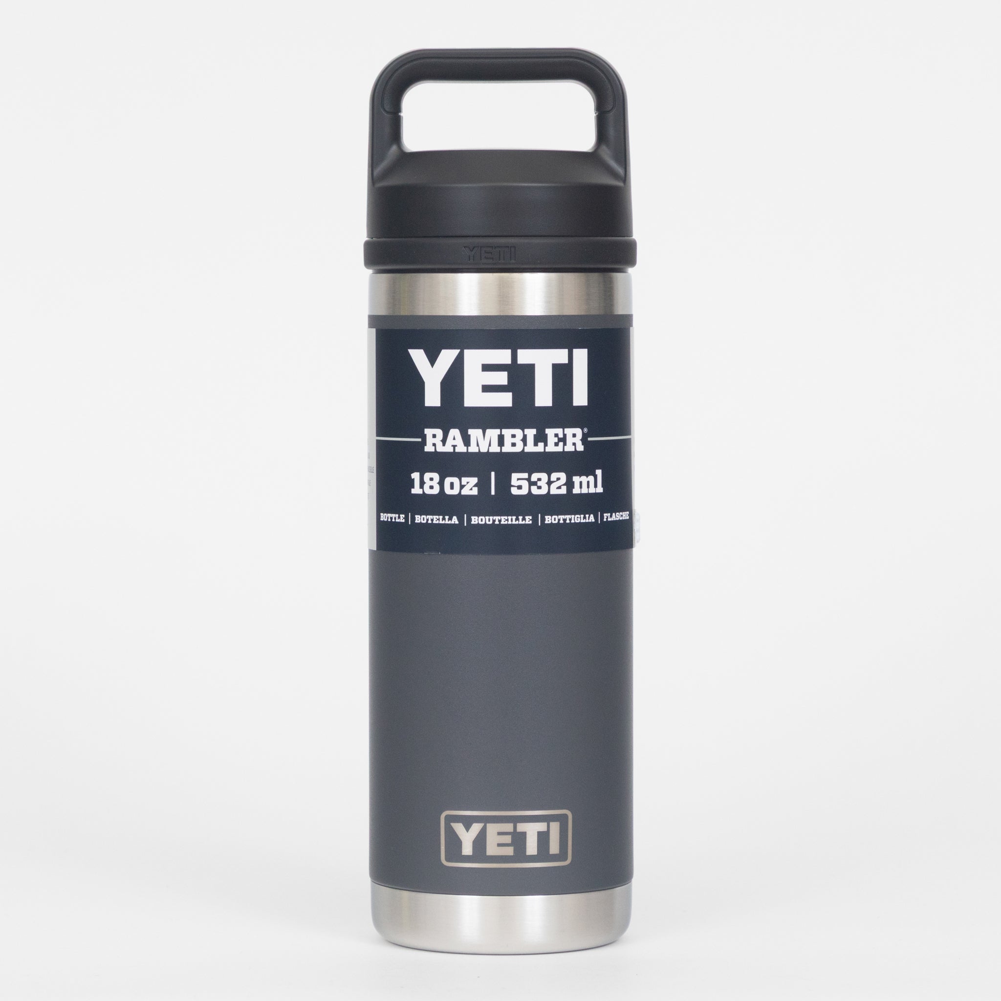 YETI Rambler® 18 oz (532 ml) Bottle with Chug Cap in Charcoal