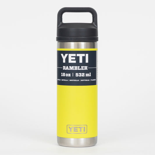YETI Rambler 18 oz (511ml) Water Bottle with Chug Cap in FIREFLY YELLOW