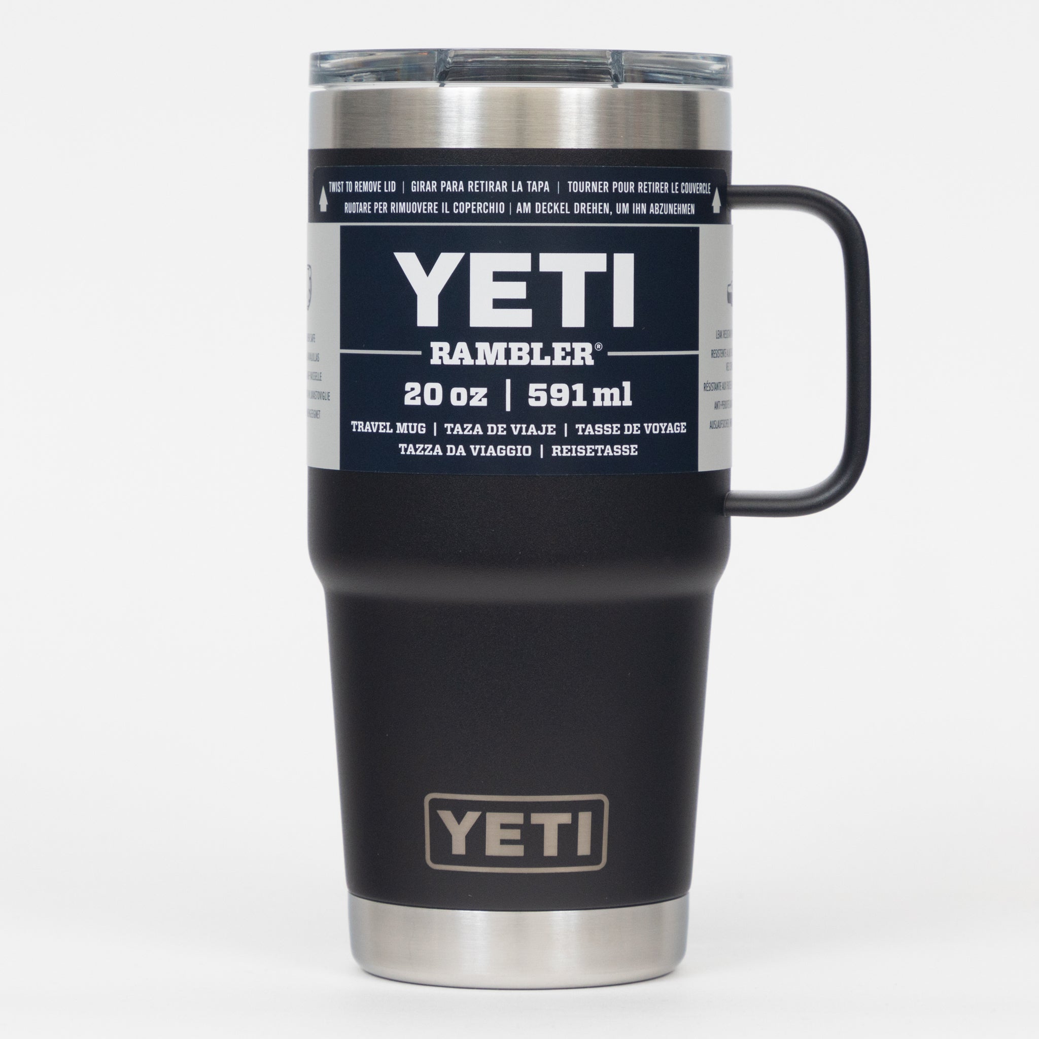 YETI Rambler® 20 oz (591 ml) Travel Mug in Black