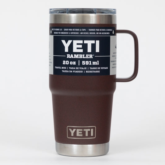 YETI Rambler 20 oz (591ml) Travel Mug in WETLANDS BROWN