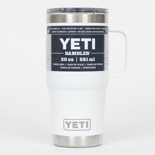 YETI Rambler 20 oz (591ml) Travel Mug in WHITE