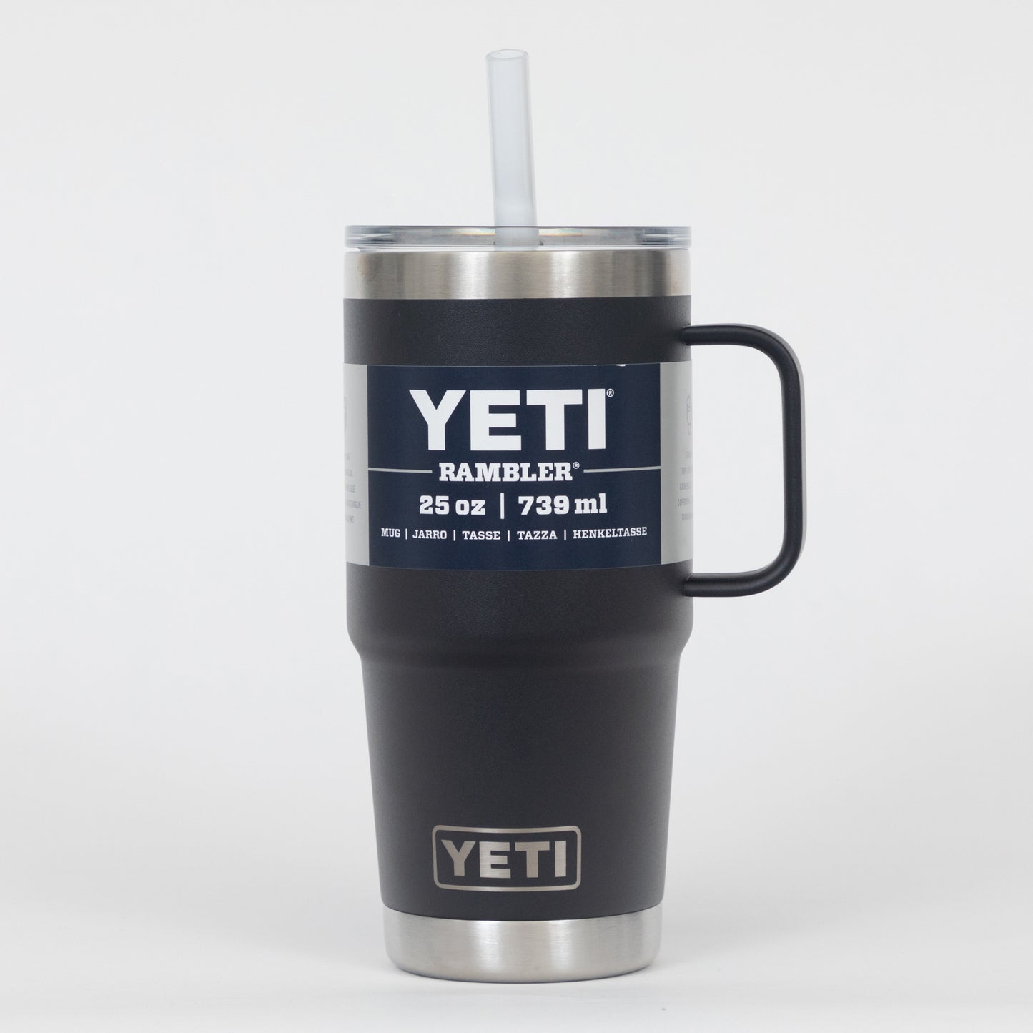 YETI Rambler 25 oz (710ml) Straw Drinking Cup in BLACK