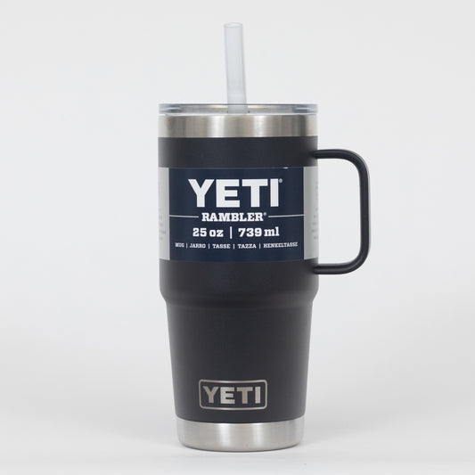 YETI Rambler 25 oz (710ml) Straw Drinking Cup in BLACK