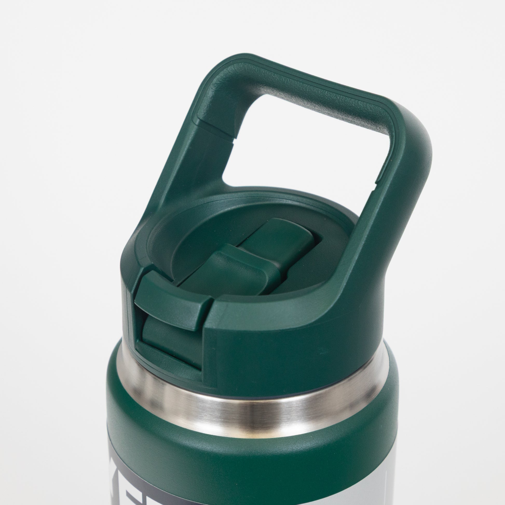 Black forest green yeti water bottle closed straw lid
