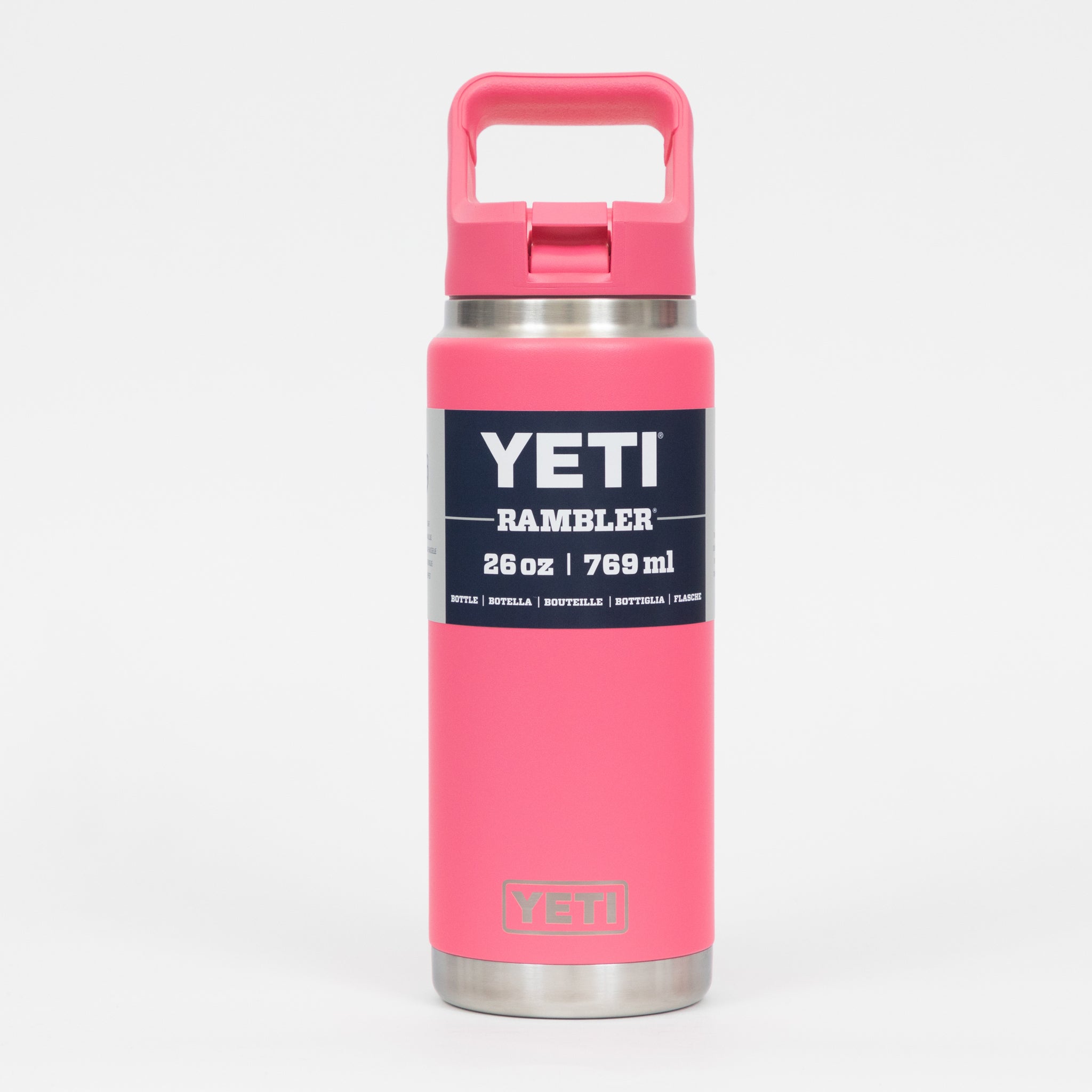 YETI Rambler® 26 oz (769 ml) Bottle With Straw Cap in Tropical Pink
