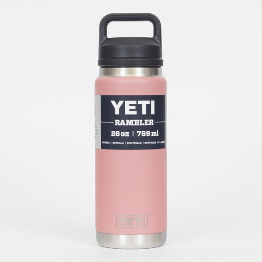 YETI Rambler 26 oz (769ml) Water Bottle with Chug Cap in SANDSTONE PINK