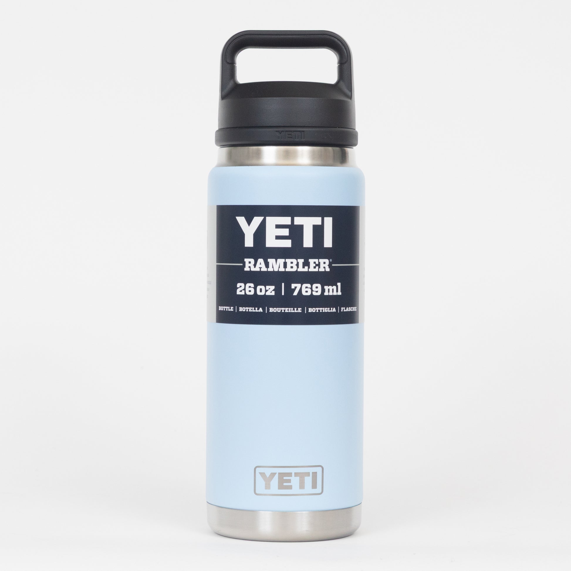 yeti 26 oz sky blue chug cap water bottle