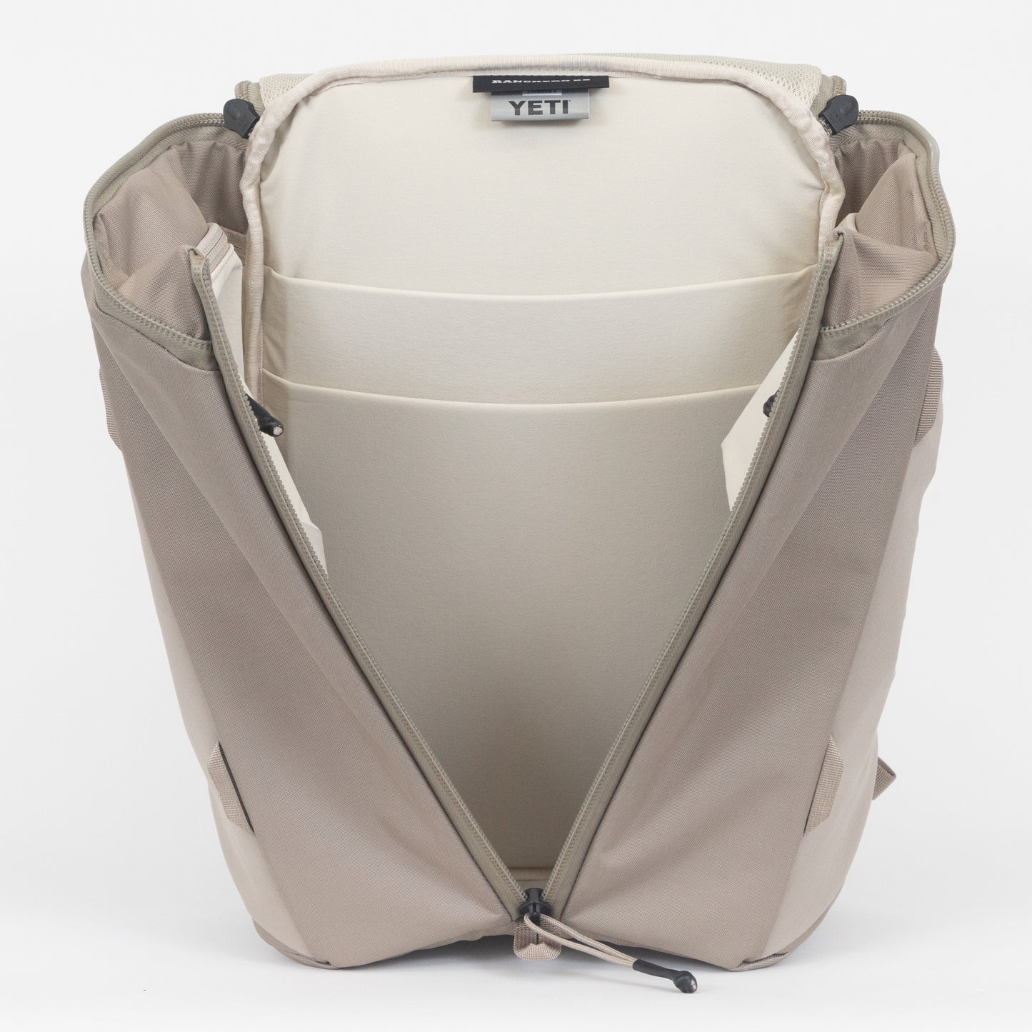 YETI beige backpack with large opening 