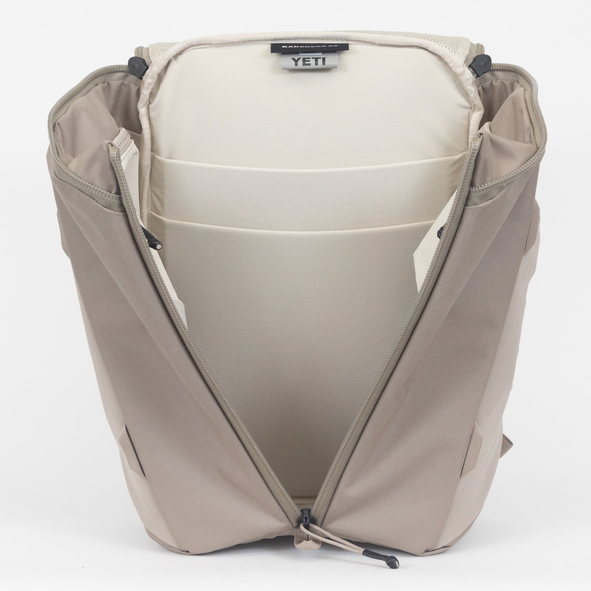 YETI beige backpack with large opening 