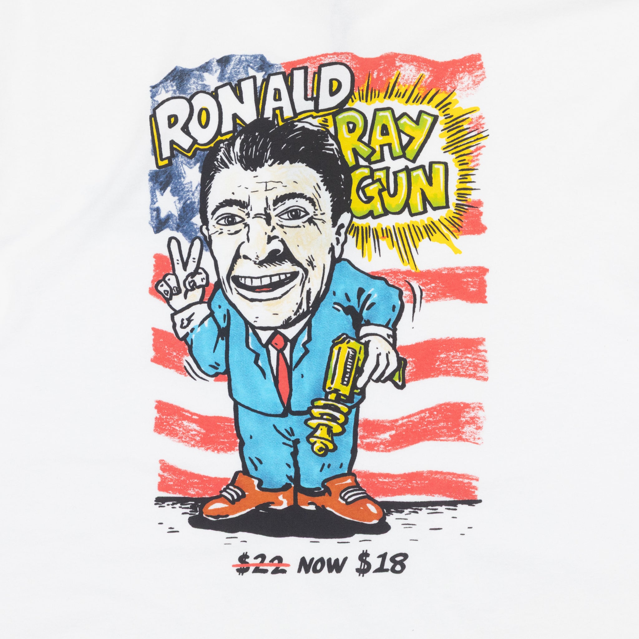 POLAR SKATE CO. Ray Gun Graphic T-Shirt in WHITE