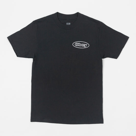OBEY Reaction Graphic T-Shirt in VINTAGE BLACK