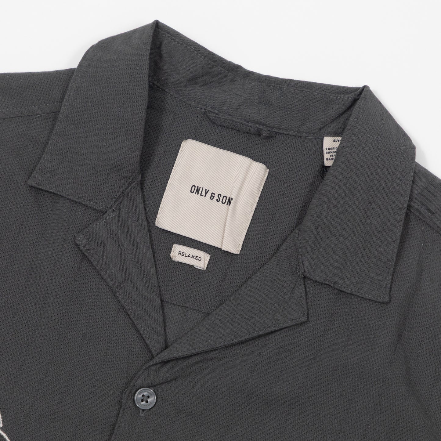 ONLY & SONS Gali Resort Short Sleeve Shirt in GREY