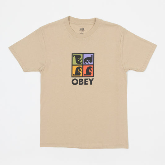 OBEY Repetition Graphic T-Shirt in BEIGE