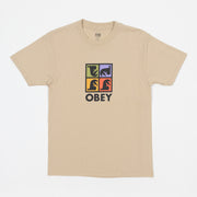 OBEY Repetition Graphic T-Shirt in BEIGE