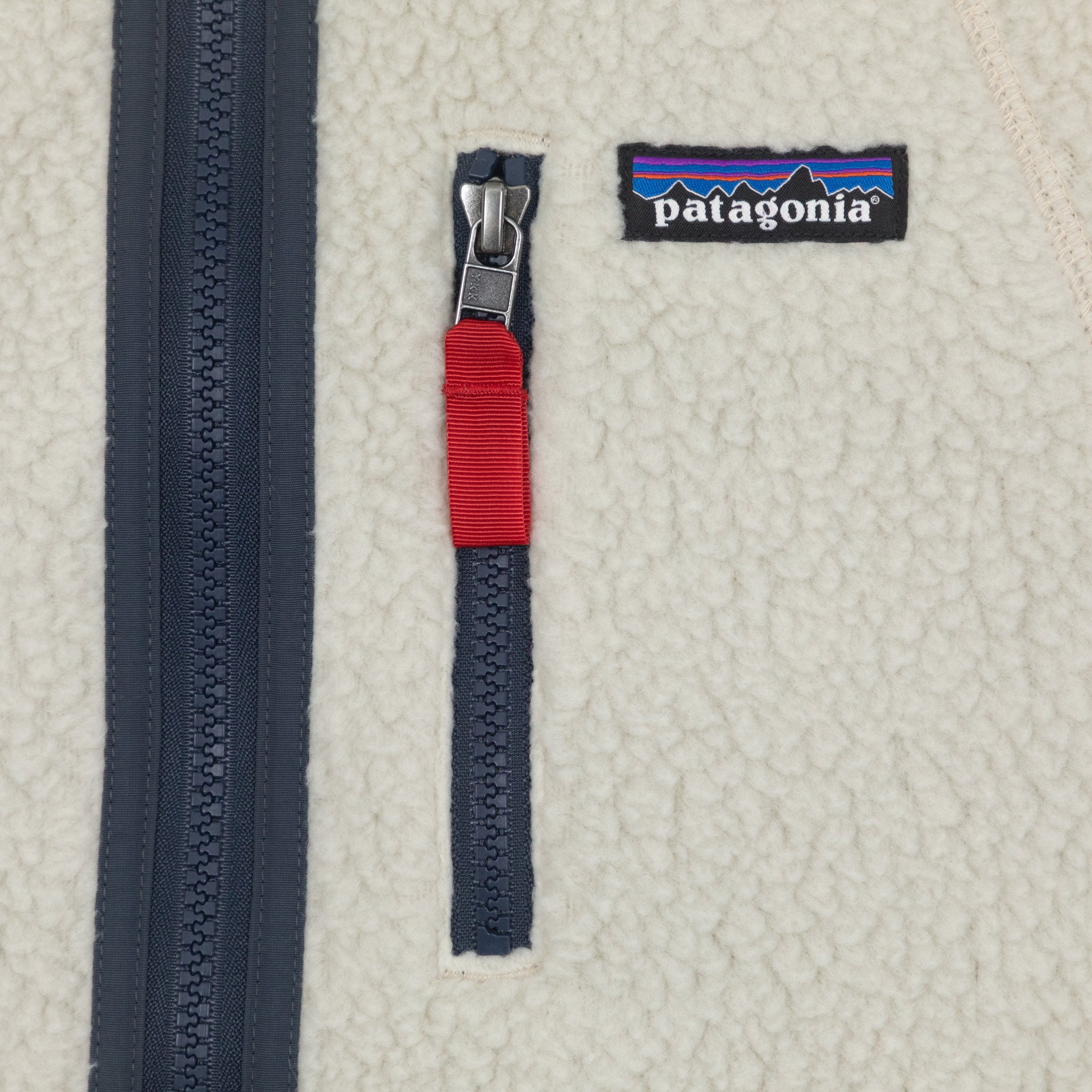 PATAGONIA Retro Pile Fleece Jacket in PELICAN & BLUE