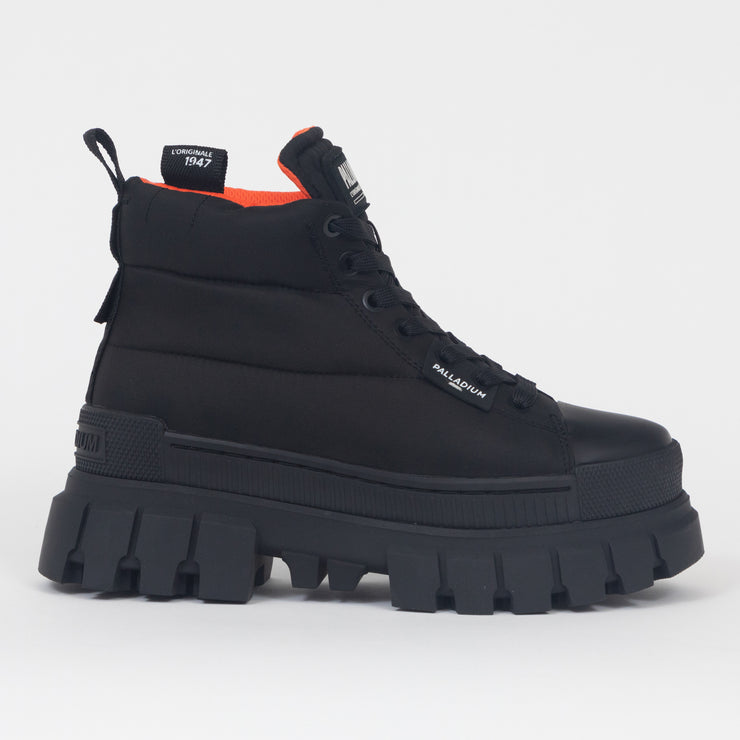 Womens PALLADIUM Revolt Quilted Boot in BLACK