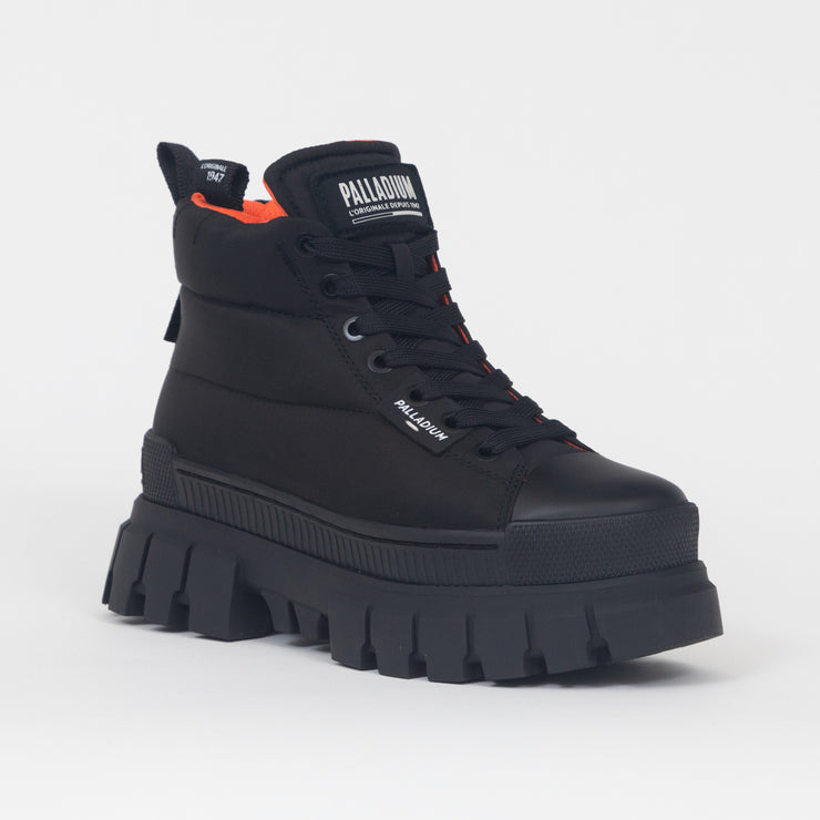 Womens PALLADIUM Revolt Quilted Boot in BLACK