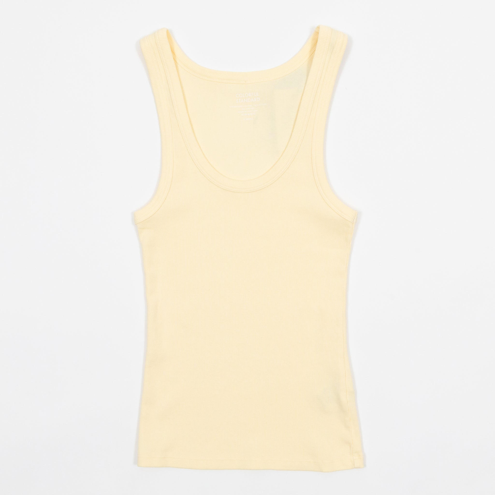 Womens COLORFUL STANDARD Rib Tank Top in YELLOW