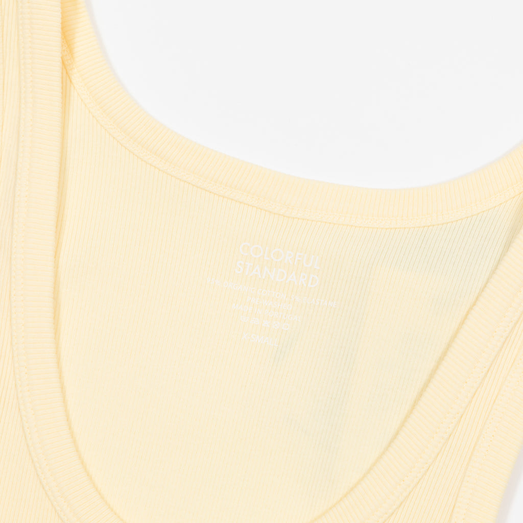 Womens COLORFUL STANDARD Rib Tank Top in YELLOW