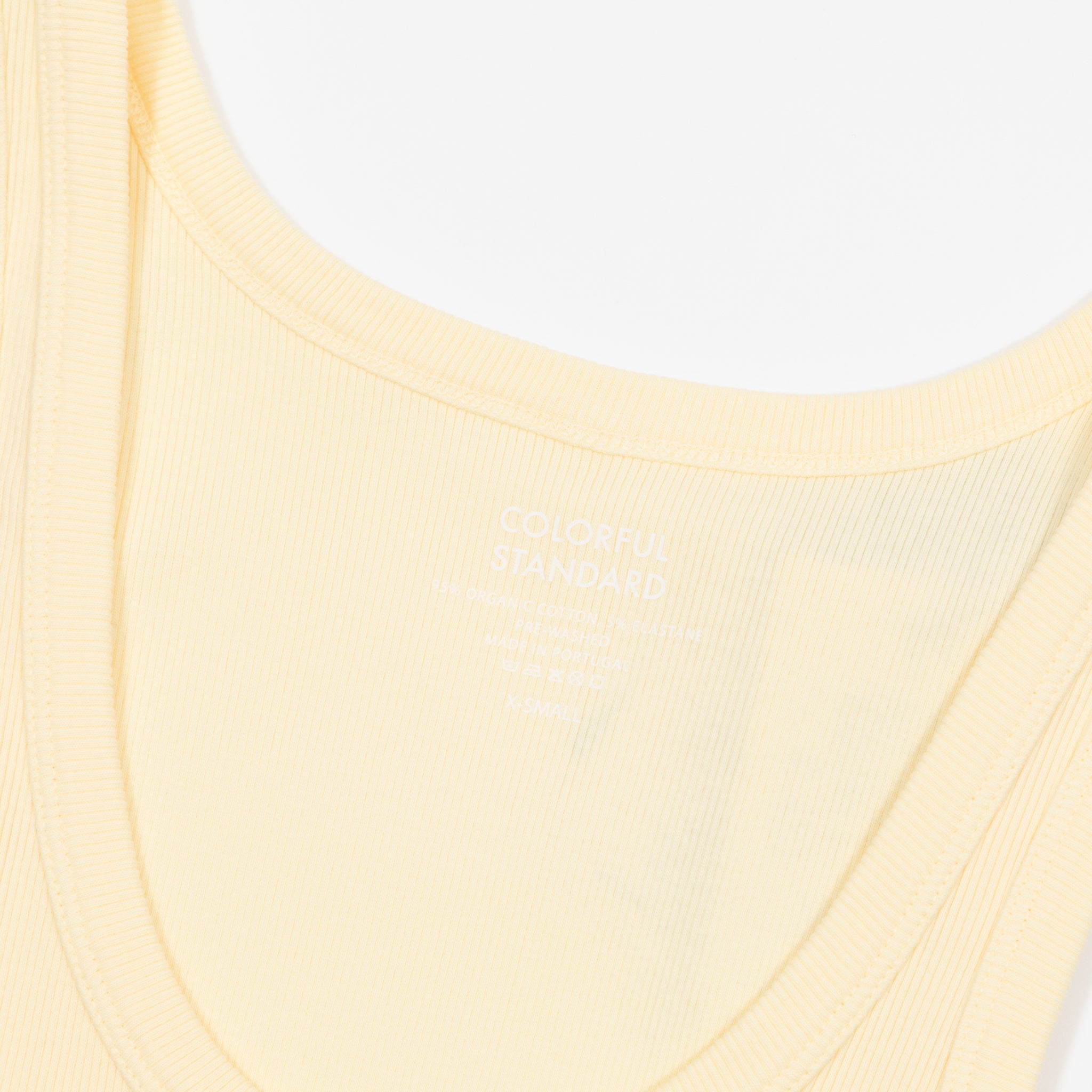 Womens COLORFUL STANDARD Rib Tank Top in YELLOW