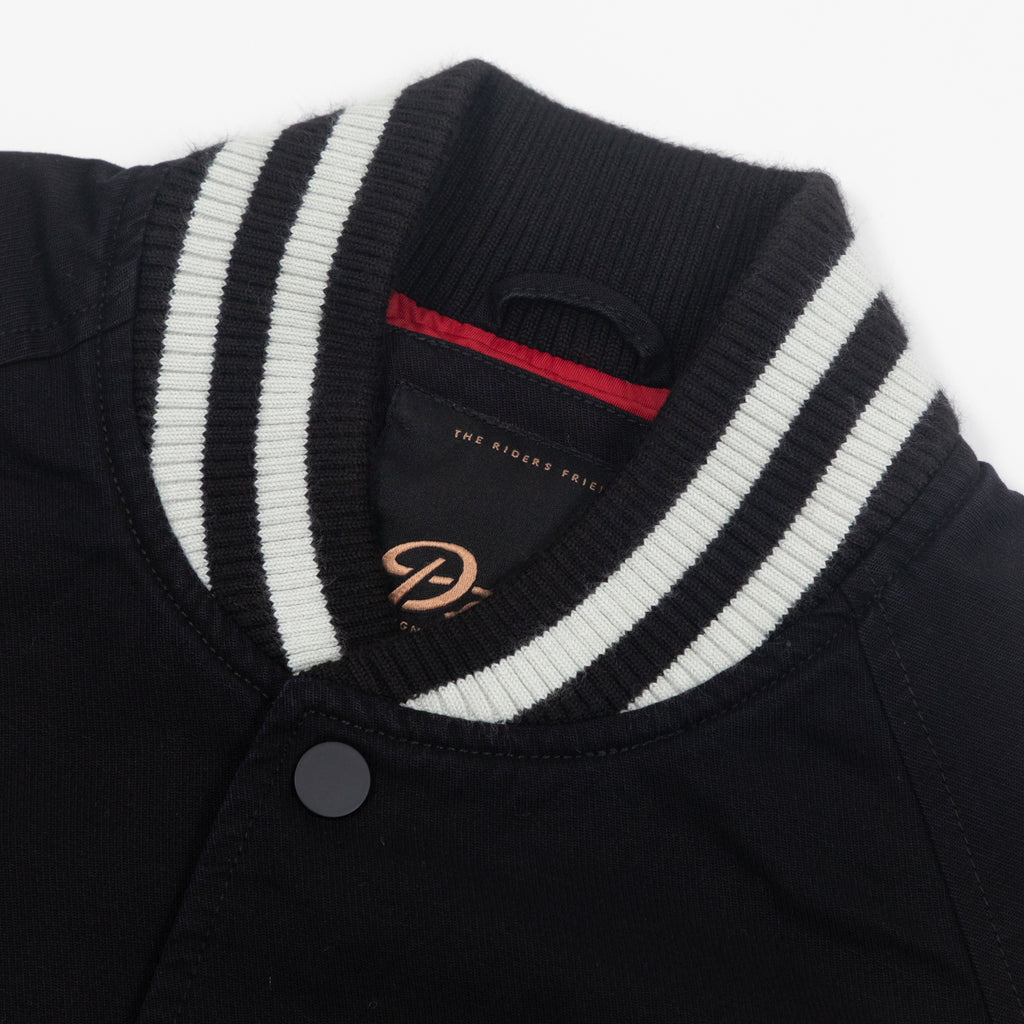 DEUS EX MACHINA Riders Friend Stadium Jacket in BLACK