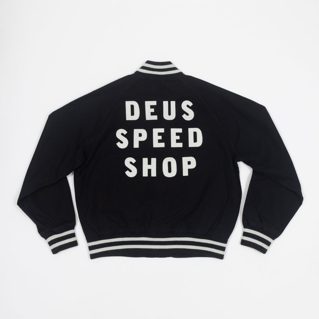 DEUS EX MACHINA Riders Friend Stadium Jacket in BLACK