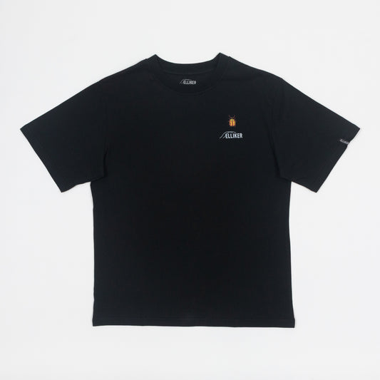 ELLIKER Rill Bug Print T-Shirt in BLACK