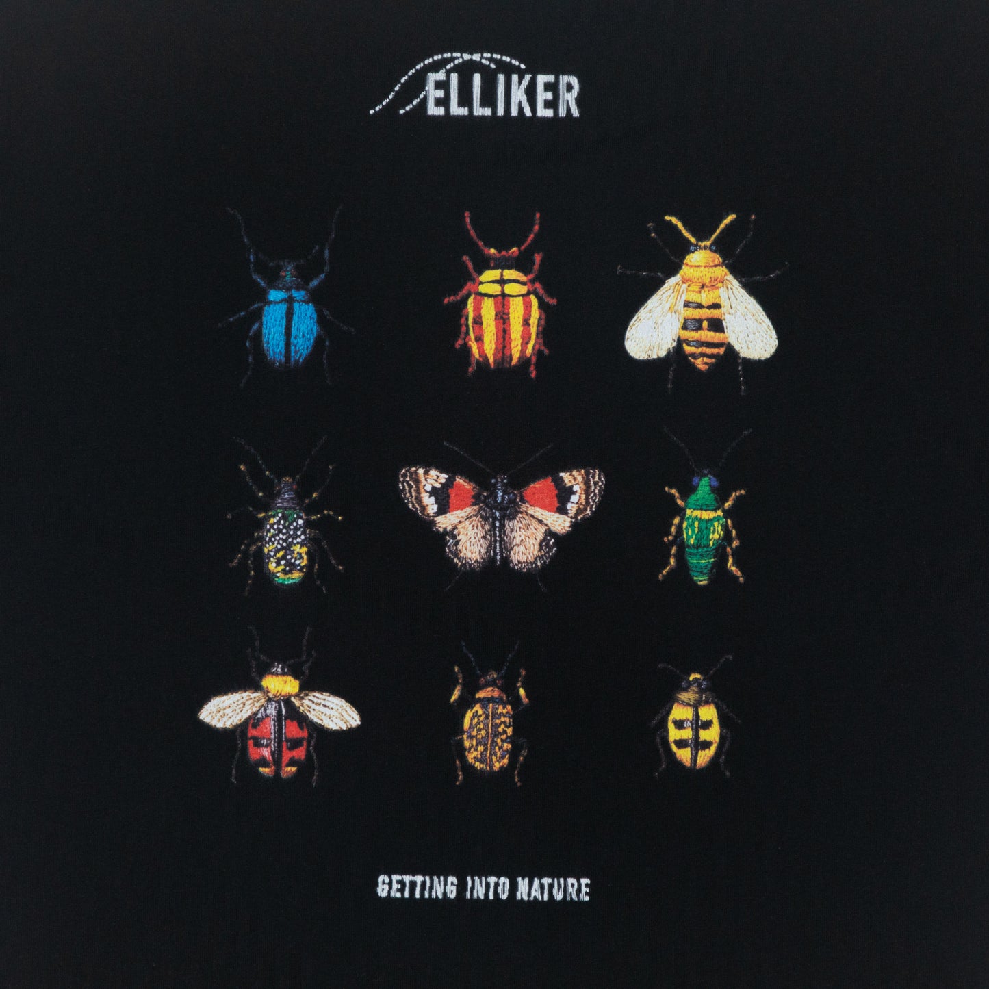 ELLIKER Rill Bug Print T-Shirt in BLACK