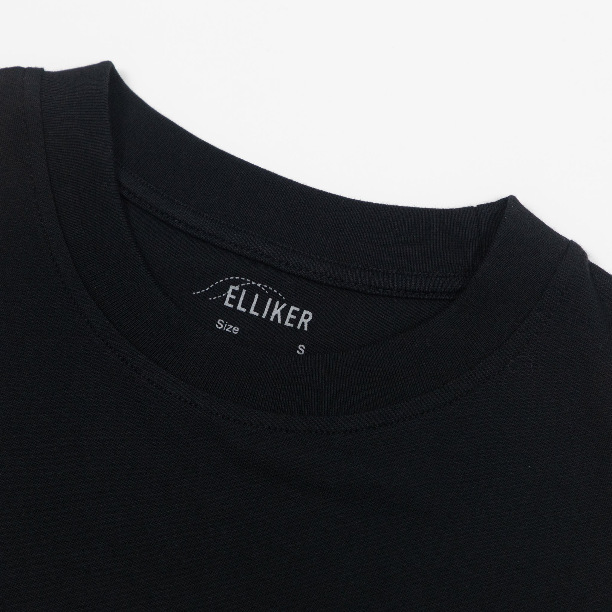 ELLIKER Rill Core Logo T-Shirt in BLACK