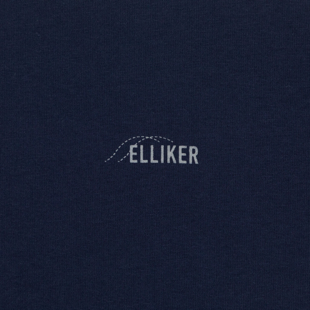 ELLIKER Rill Core Logo T-Shirt in NAVY