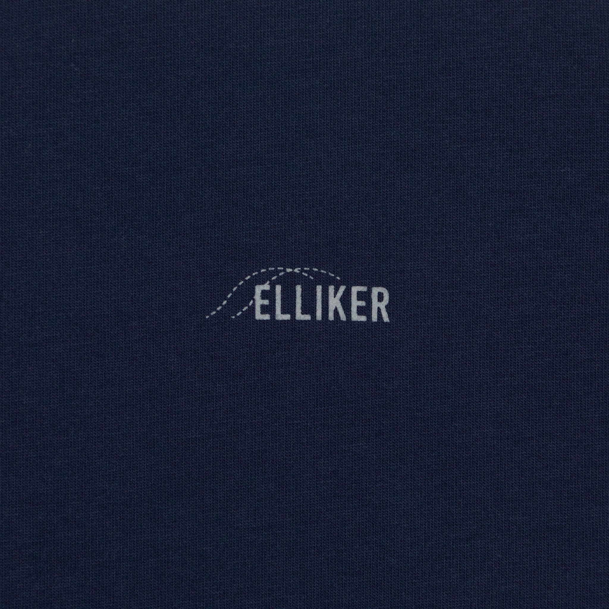 ELLIKER Rill Core Logo T-Shirt in NAVY