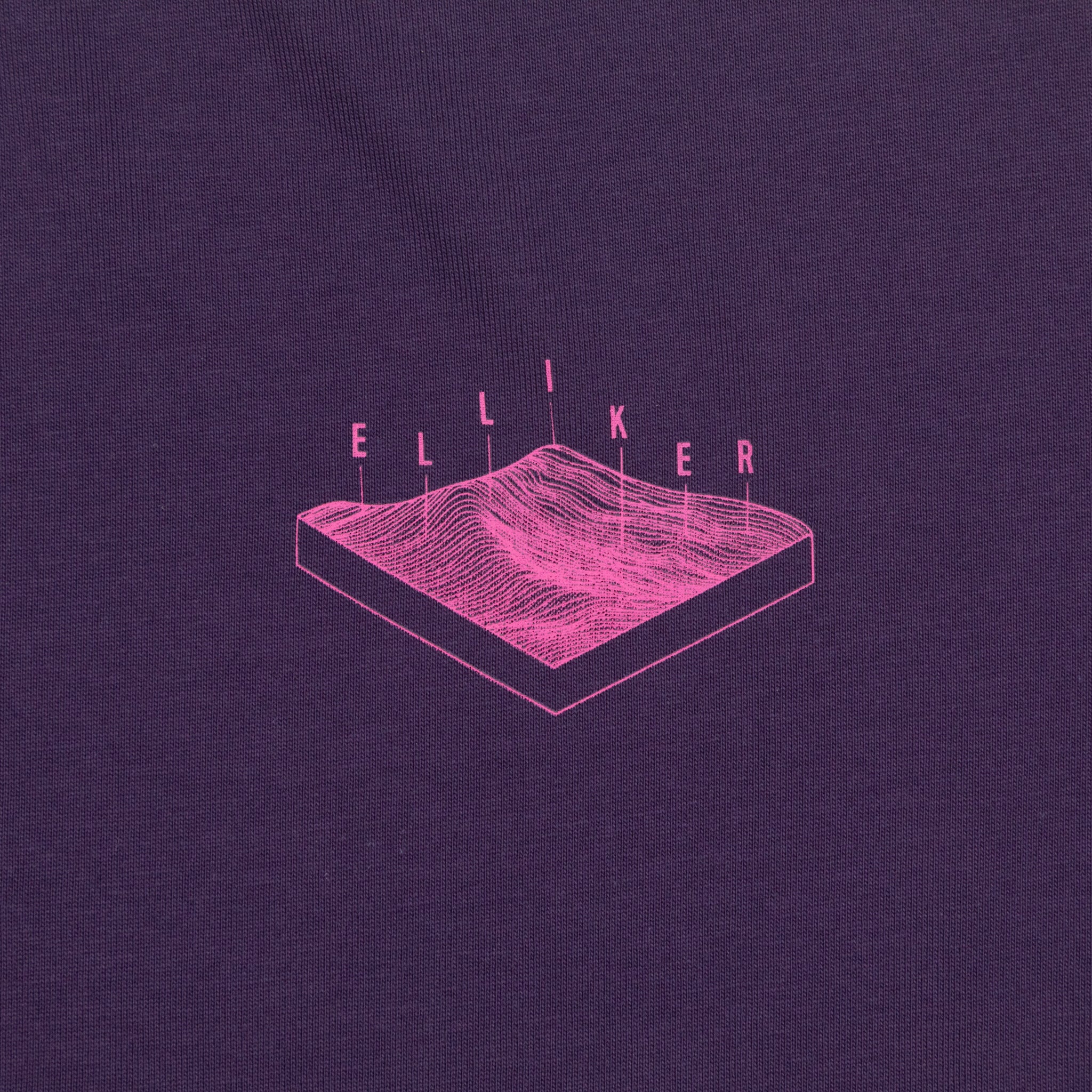 ELLIKER Rill Hill Print T-Shirt in PURPLE