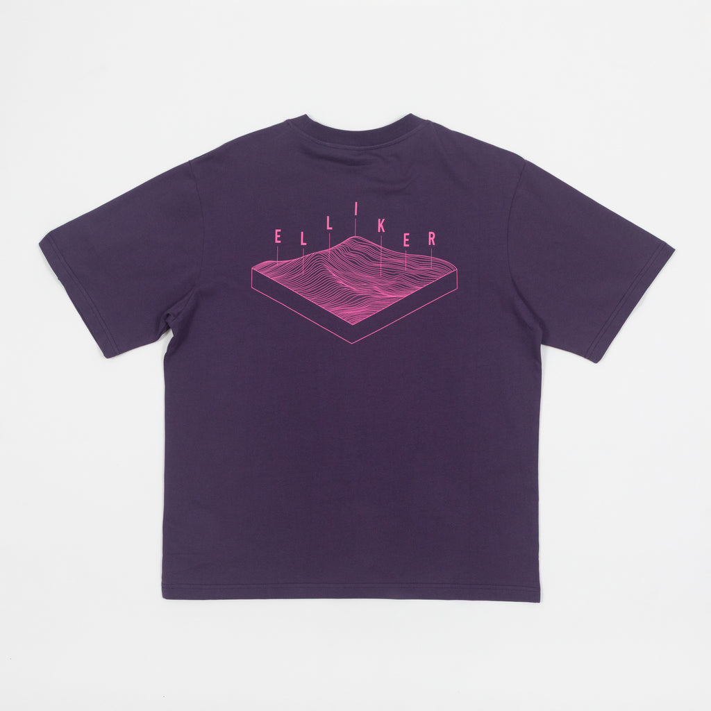 ELLIKER Rill Hill Print T-Shirt in PURPLE