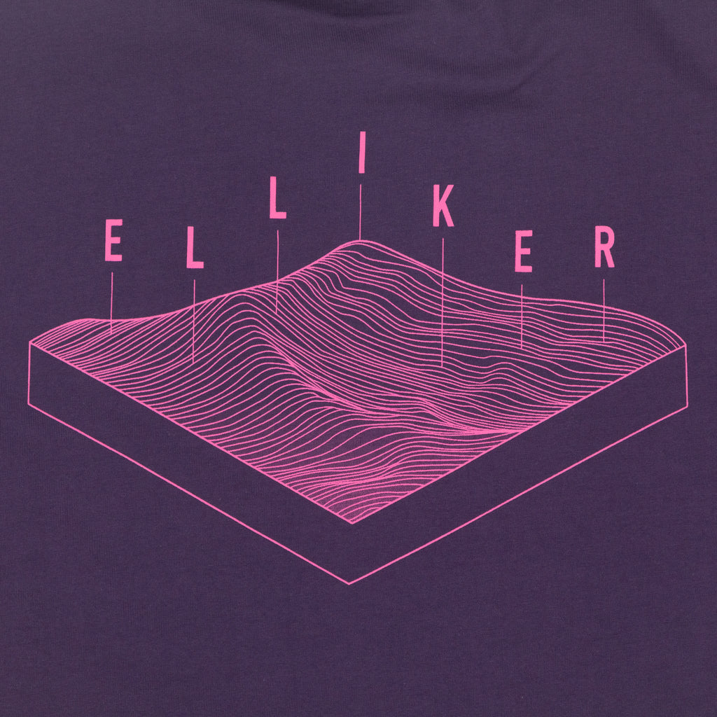 ELLIKER Rill Hill Print T-Shirt in PURPLE