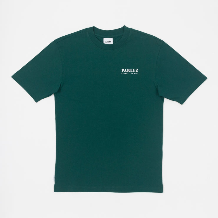 PARLEZ Rise Graphic Print T-Shirt in DEEP GREEN