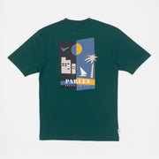 PARLEZ Rise Graphic Print T-Shirt in DEEP GREEN