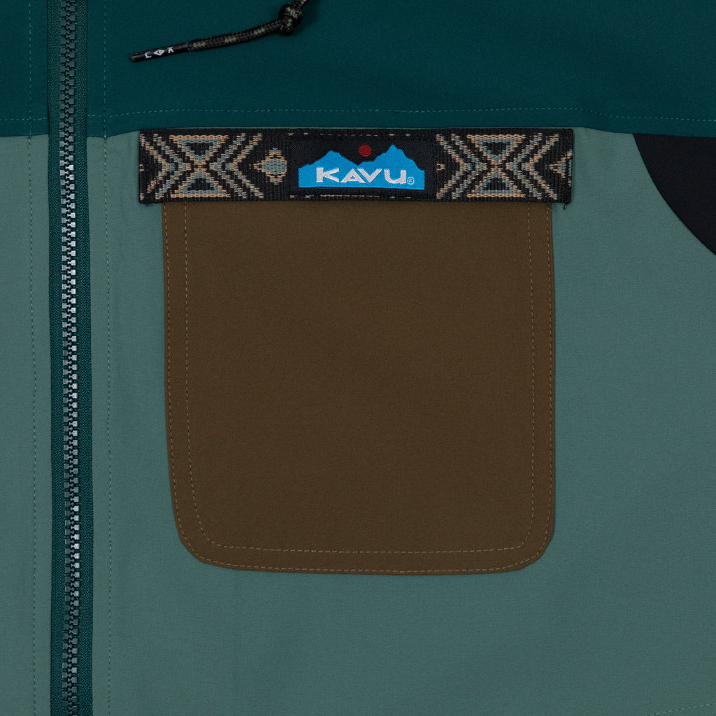 KAVU River Throwshirt Jacket in GREEN MIX