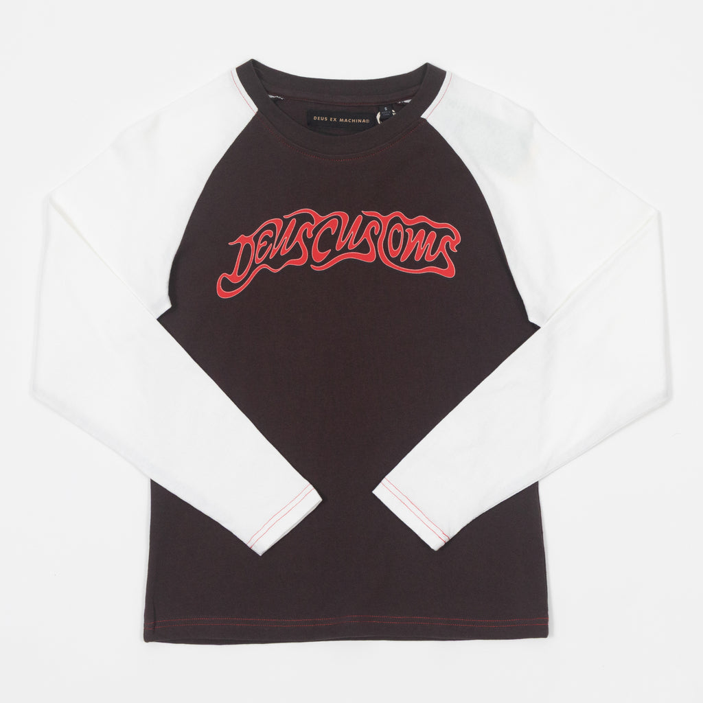 Womens DEUS EX MACHINA Rocca Raglan Tee in JAVA BROWN