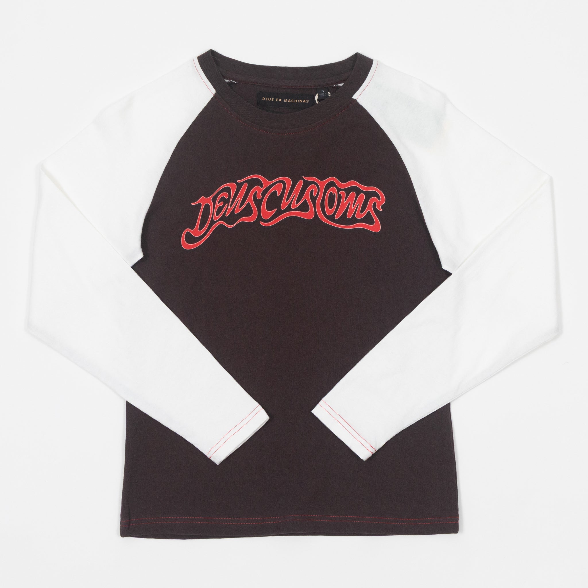 Womens DEUS EX MACHINA Rocca Raglan Tee in JAVA BROWN