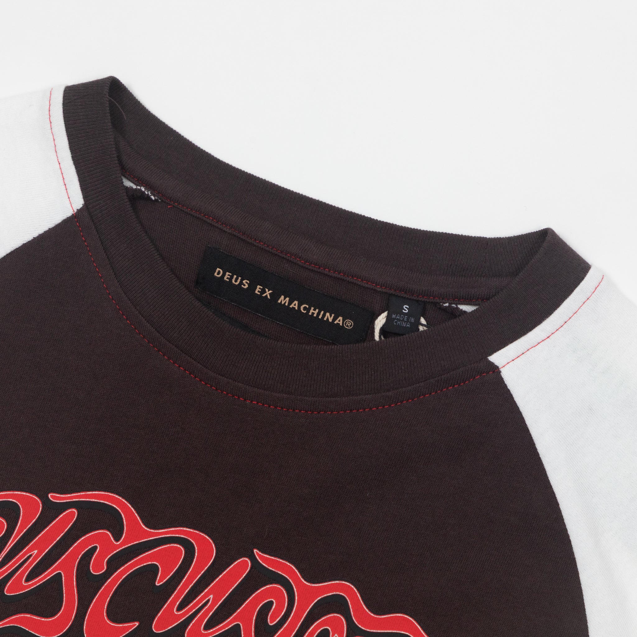 Womens DEUS EX MACHINA Rocca Raglan Tee in JAVA BROWN