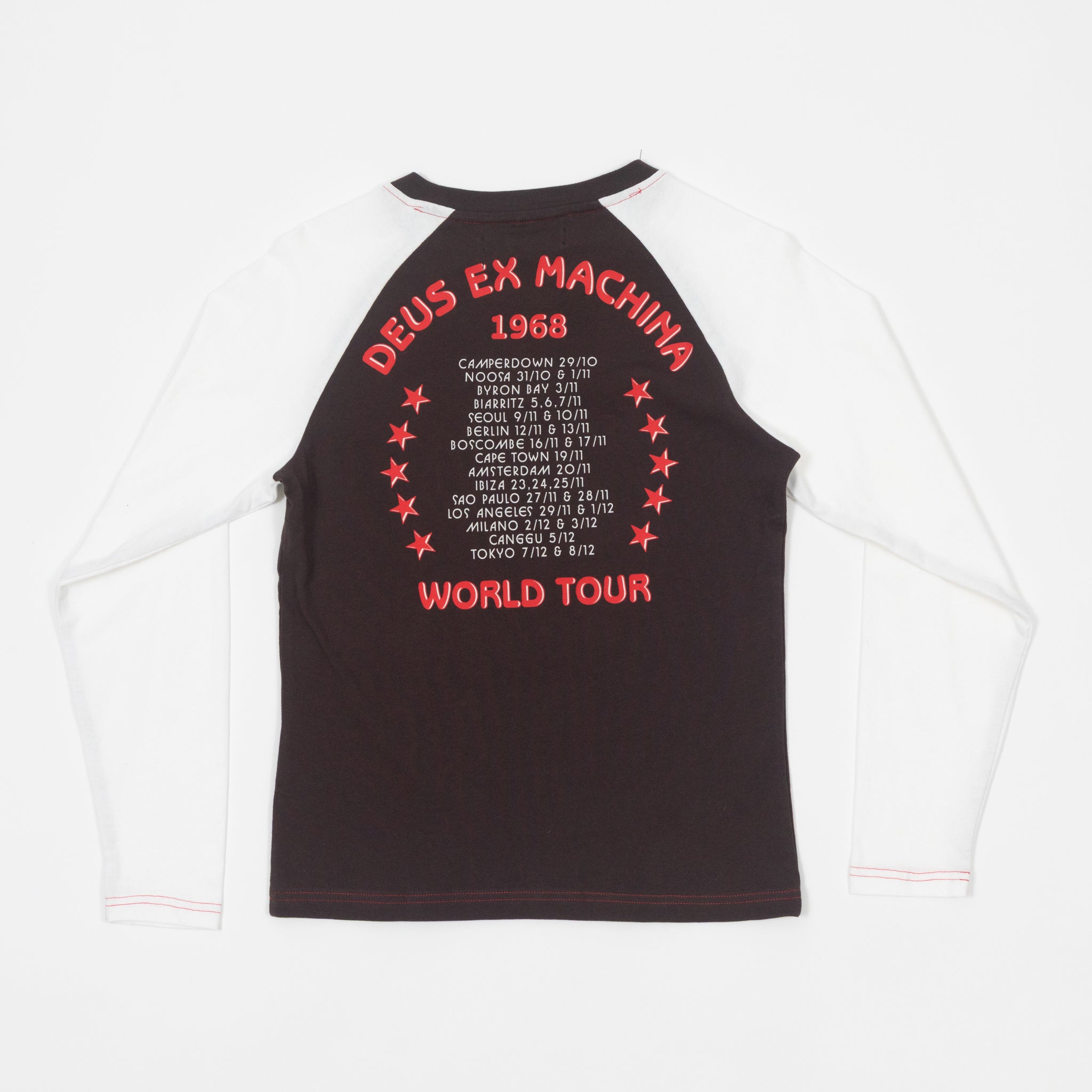 Womens DEUS EX MACHINA Rocca Raglan Tee in JAVA BROWN
