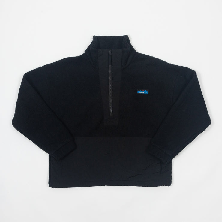 Womens KAVU Rockhaven Fleece Pullover in BLACK