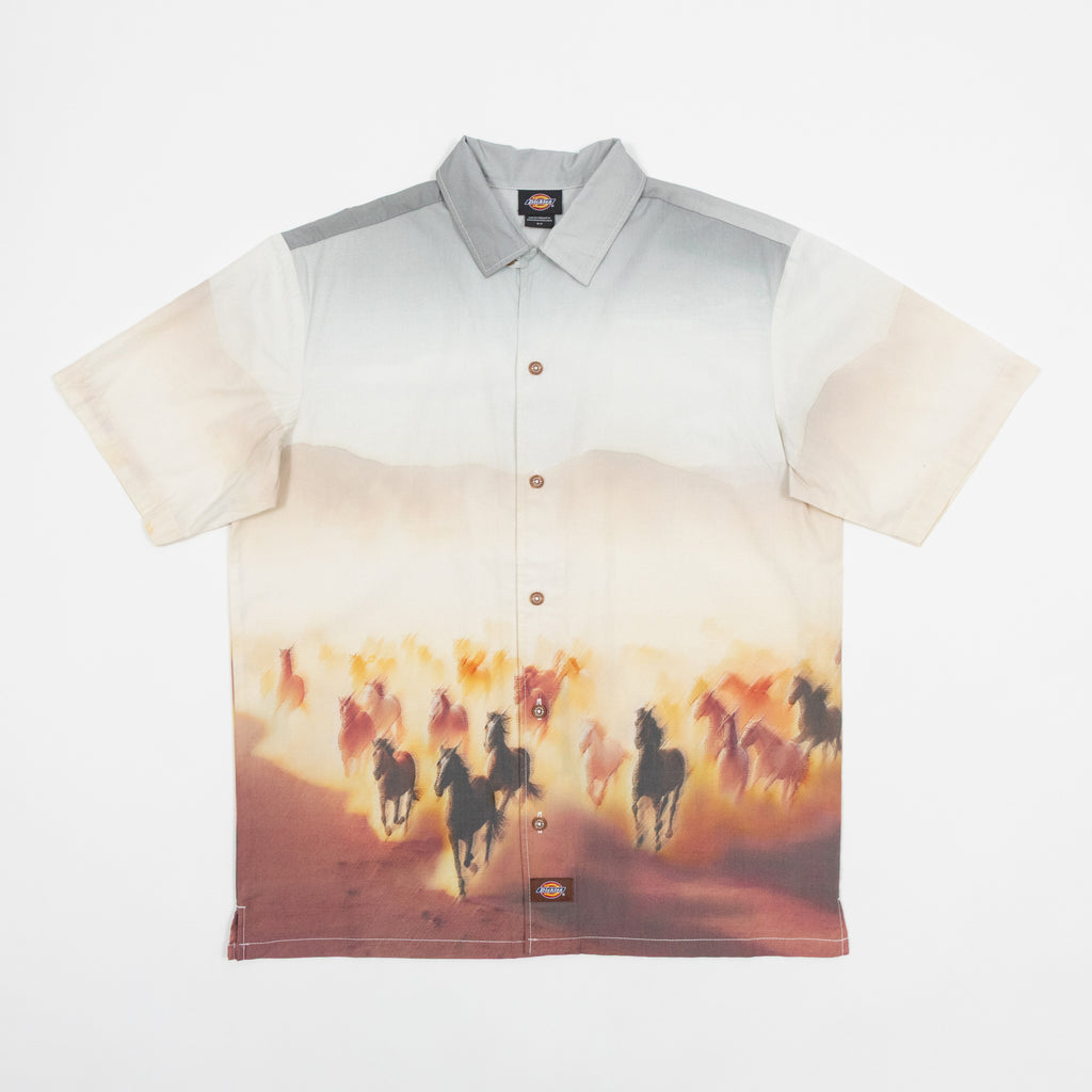 DICKIES Running Wild Short Sleeve Shirt in BROWN