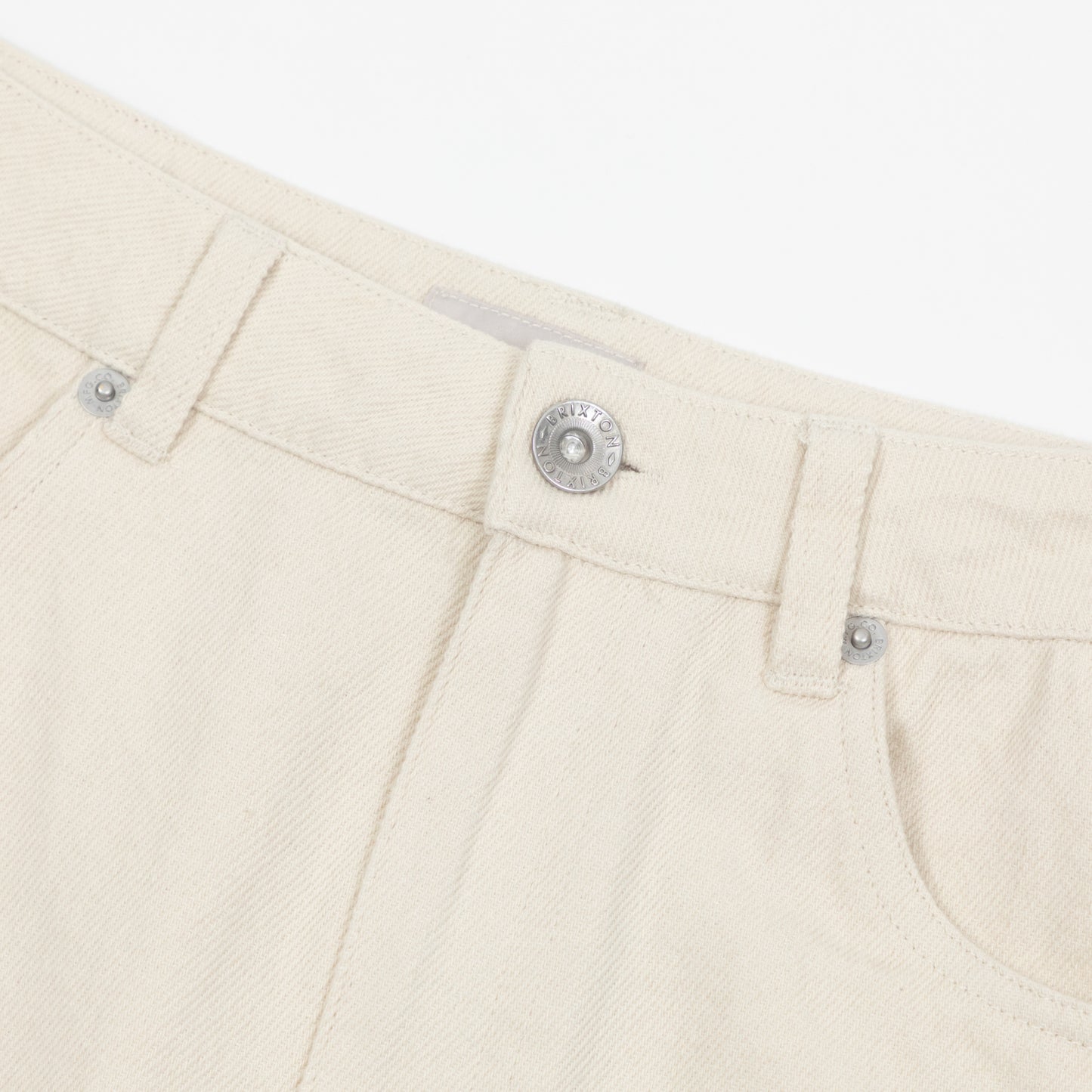 Womens BRIXTON Ryder Maxi Split Denim Skirt in CREAM