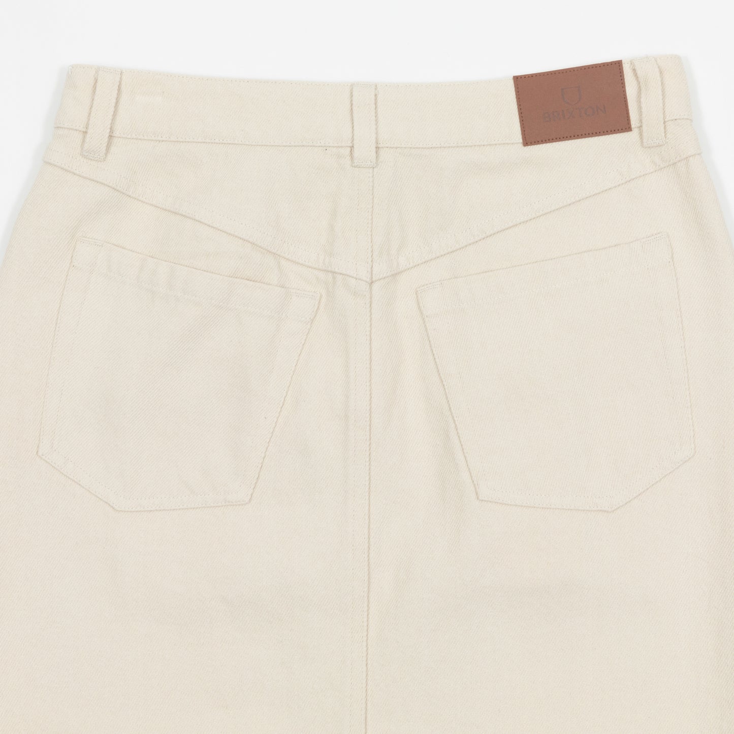 Womens BRIXTON Ryder Maxi Split Denim Skirt in CREAM