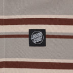 SANTA CRUZ Cera Long Sleeve Polo in GREY & COFFEE