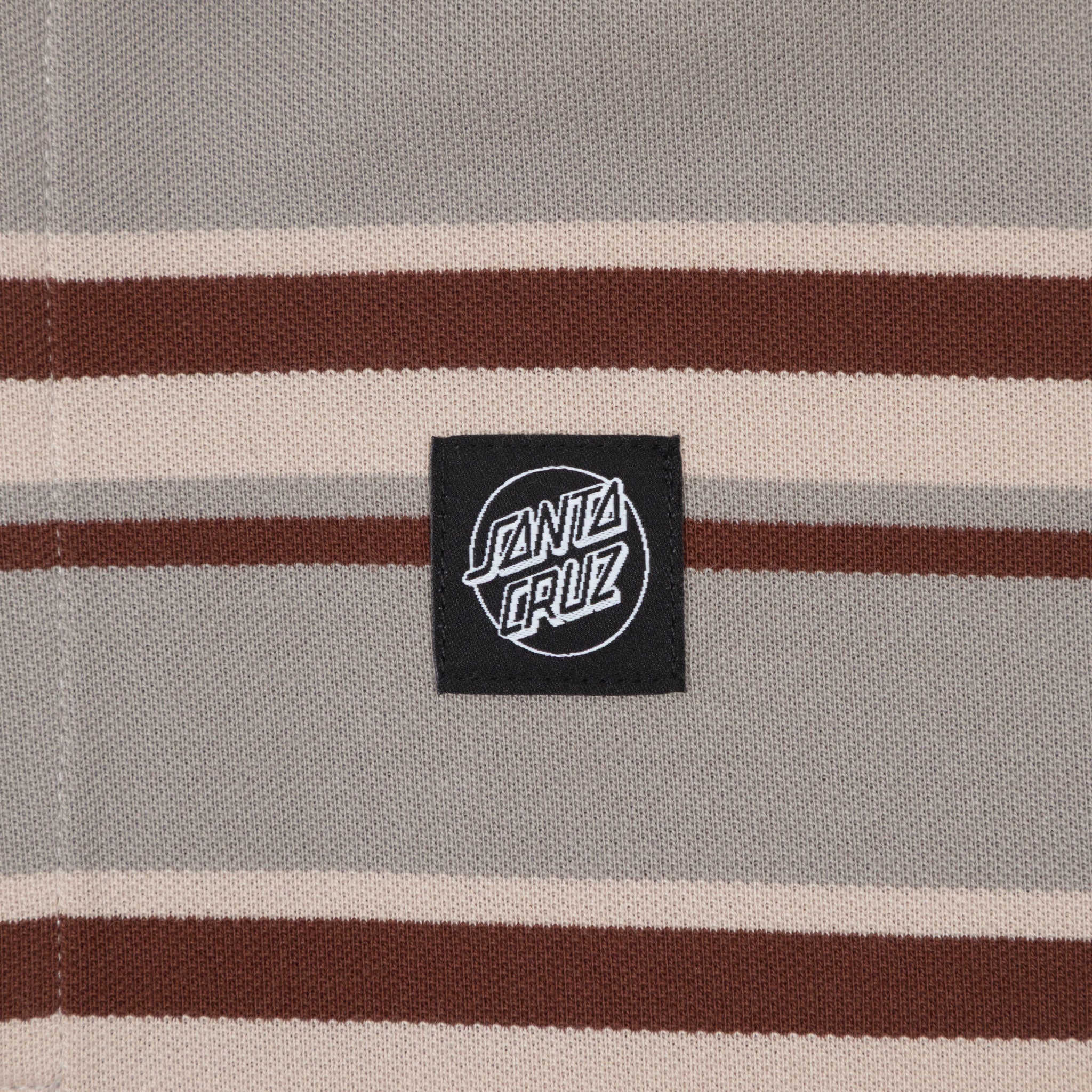 SANTA CRUZ Cera Long Sleeve Polo in GREY & COFFEE